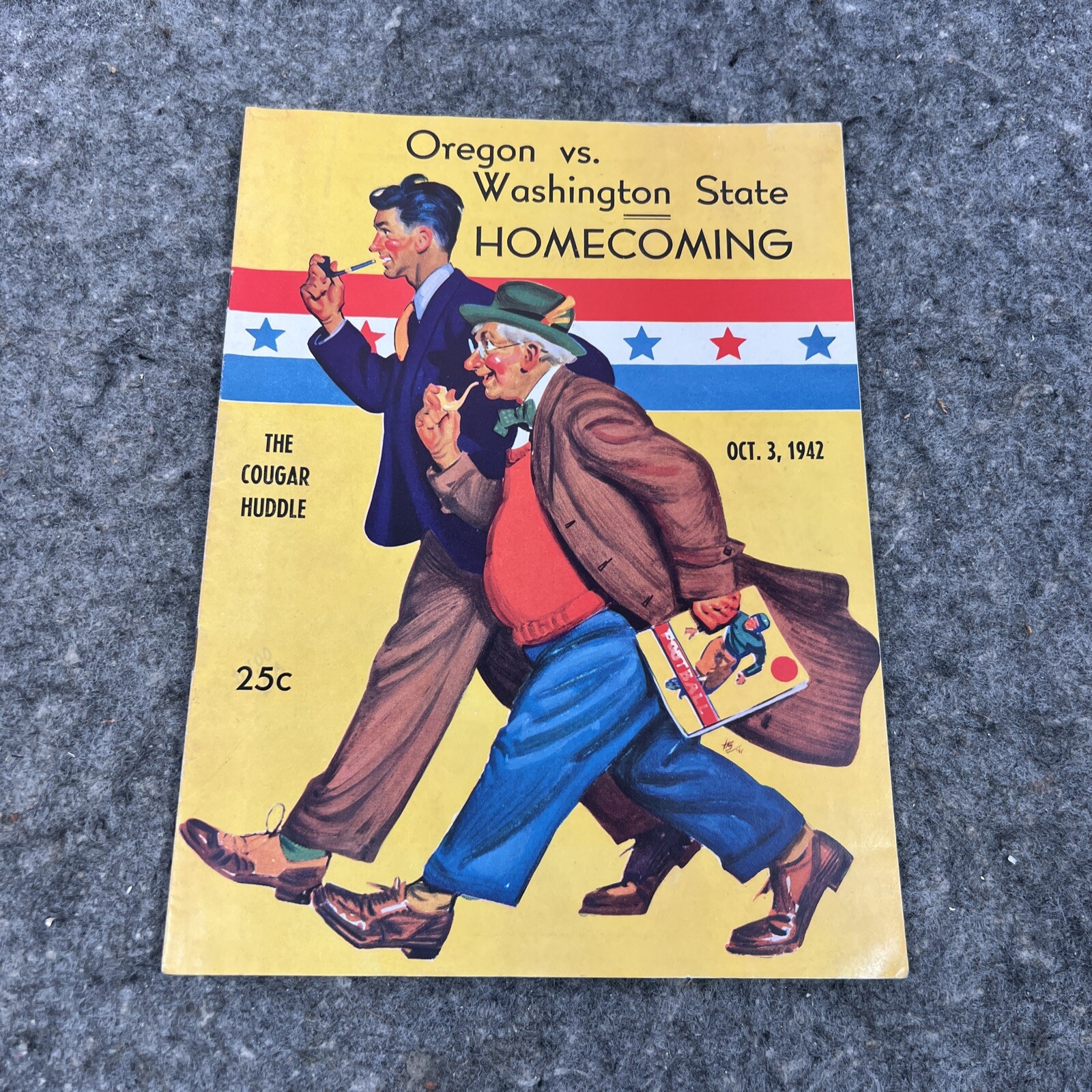 Vtg Oct 3 1942 Washington State Oregon Homecoming Football Program