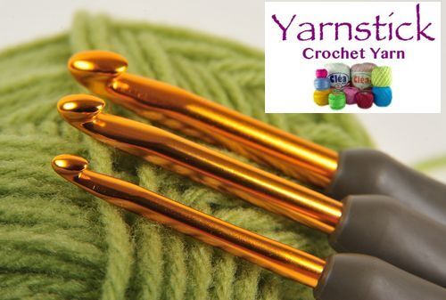 TULIP ETIMO T-15 Cushion Grip Aluminium Gold Crochet Hooks