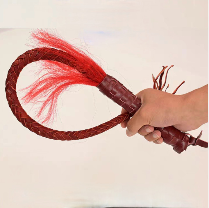Handmade Leather Horse Whip Bull Whip Cowboy Horsewhip 001