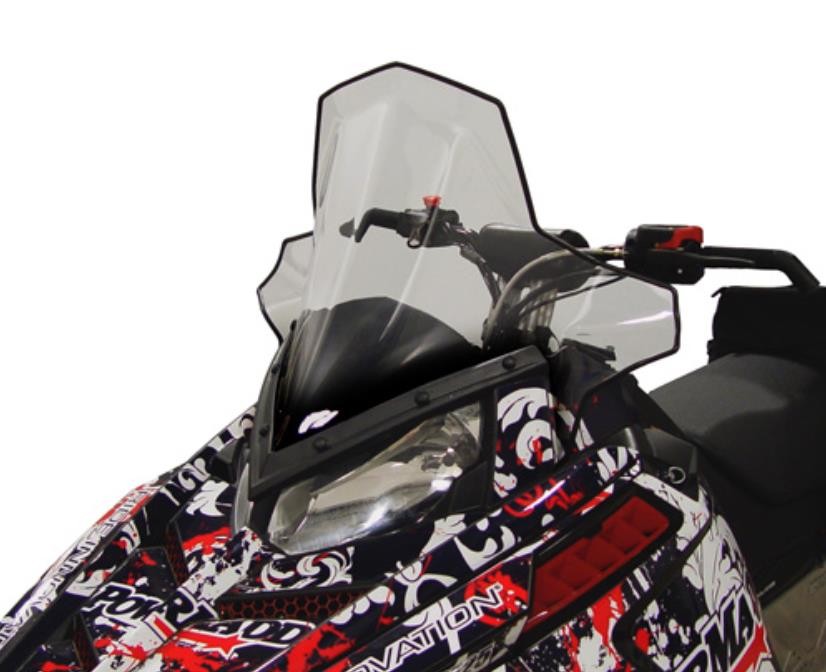 Powermadd Cobra Windshield-19in.-Clear with Black Fade for 2018-2022 Polaris
