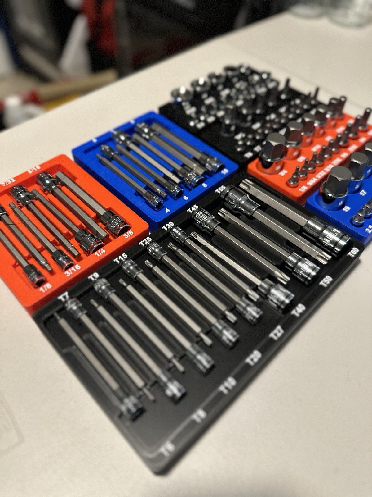 Quinn Master Bit Socket Organizer – Fits Harbor Freight 87pc Set #70347