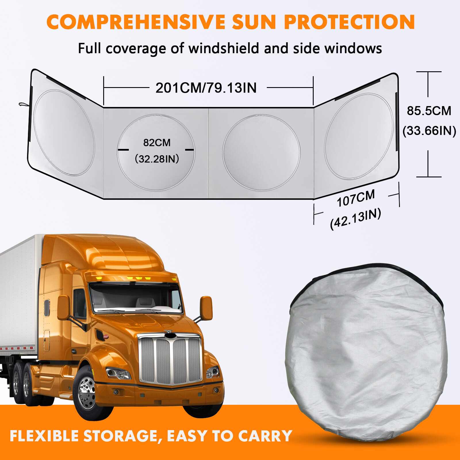 For Ford Econoline E350 E450 Windshield & Side Window Sun Shade UV Block Cover