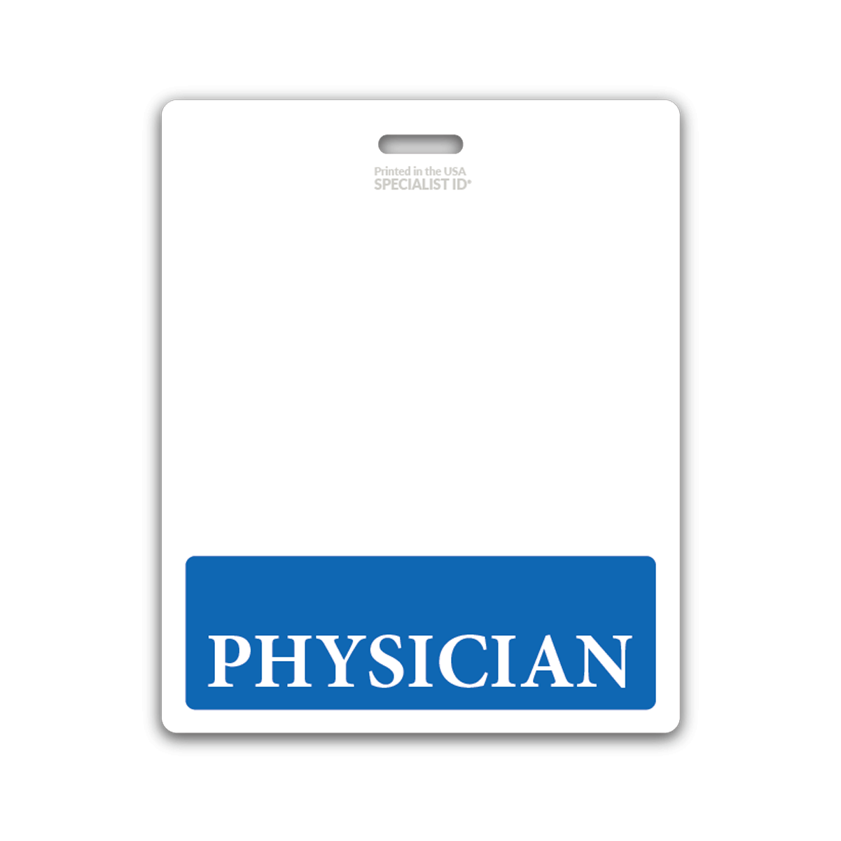 Physician Badge Buddy Oversized Horizontal Extra Long ID Backer for Doctors