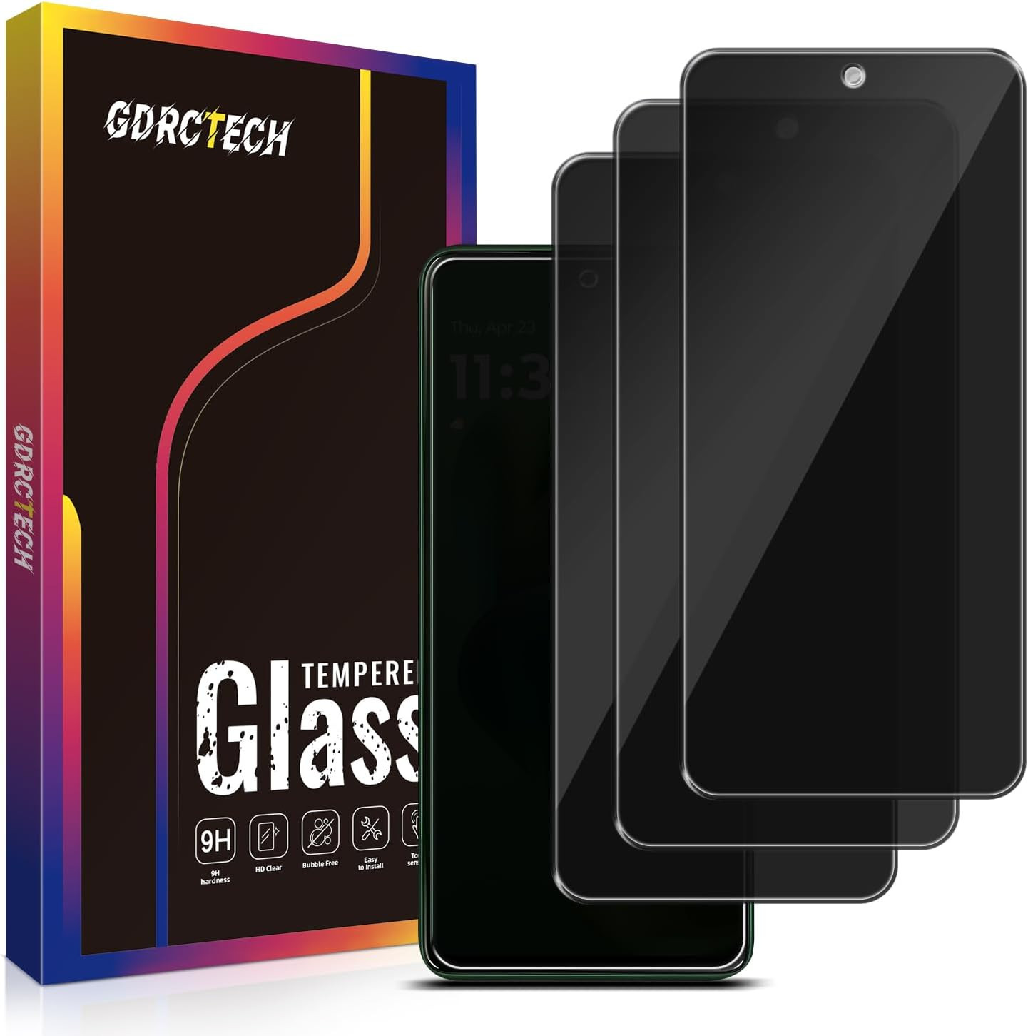 GDRCTech [3-Pack Privacy Screen Protector for Motorola Moto G Power 5G 2025 Temp