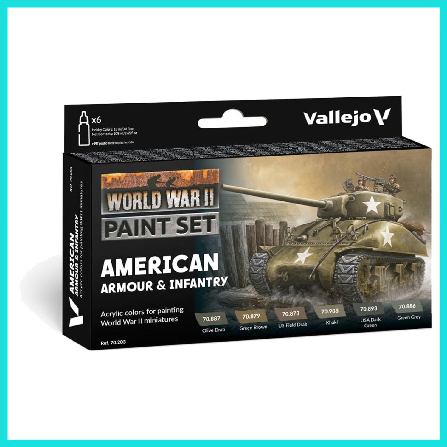 WWII American Armour & Infantry Model Color Paint Set | Historic  Military Sh...