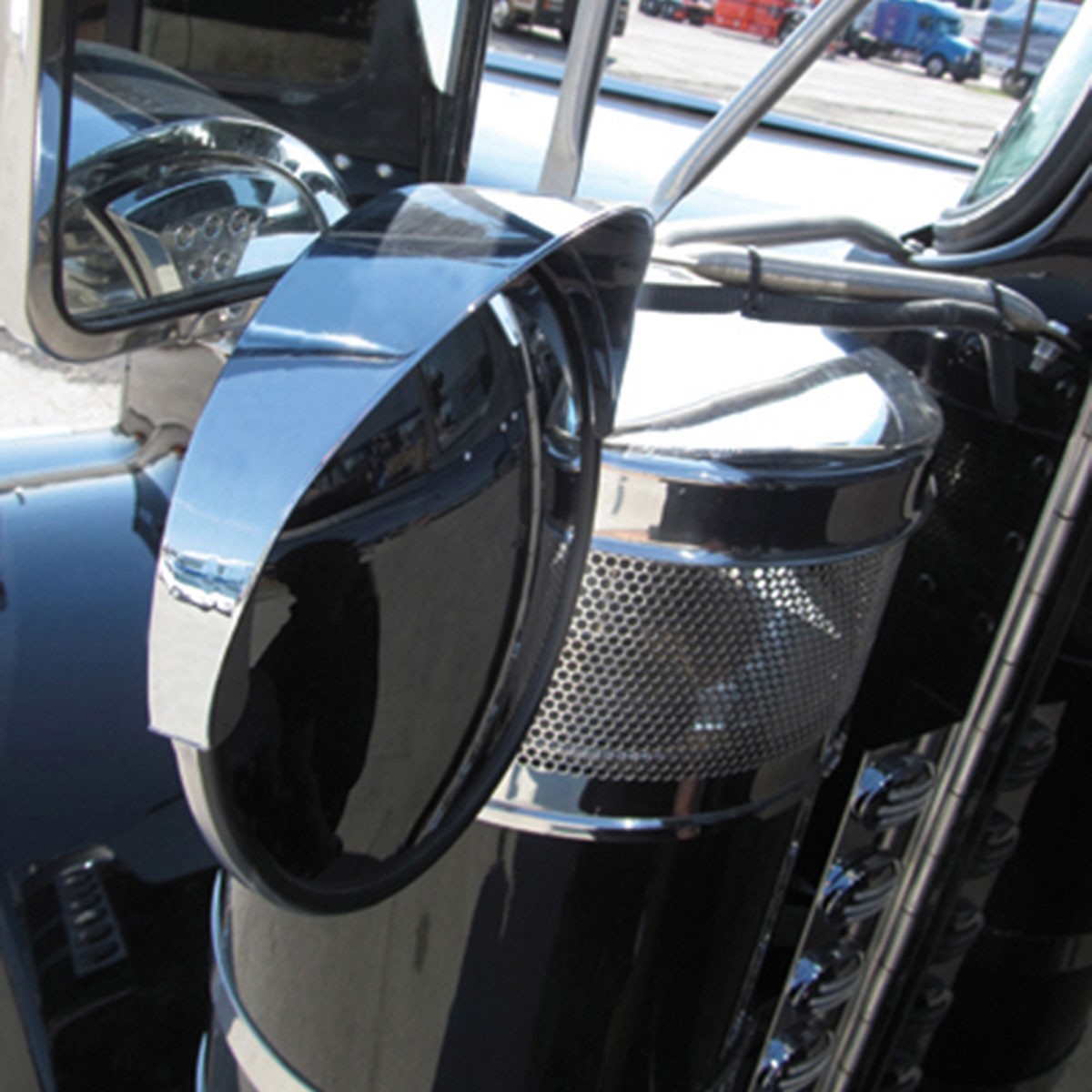 8" Convex Mirror Visor Set of 2