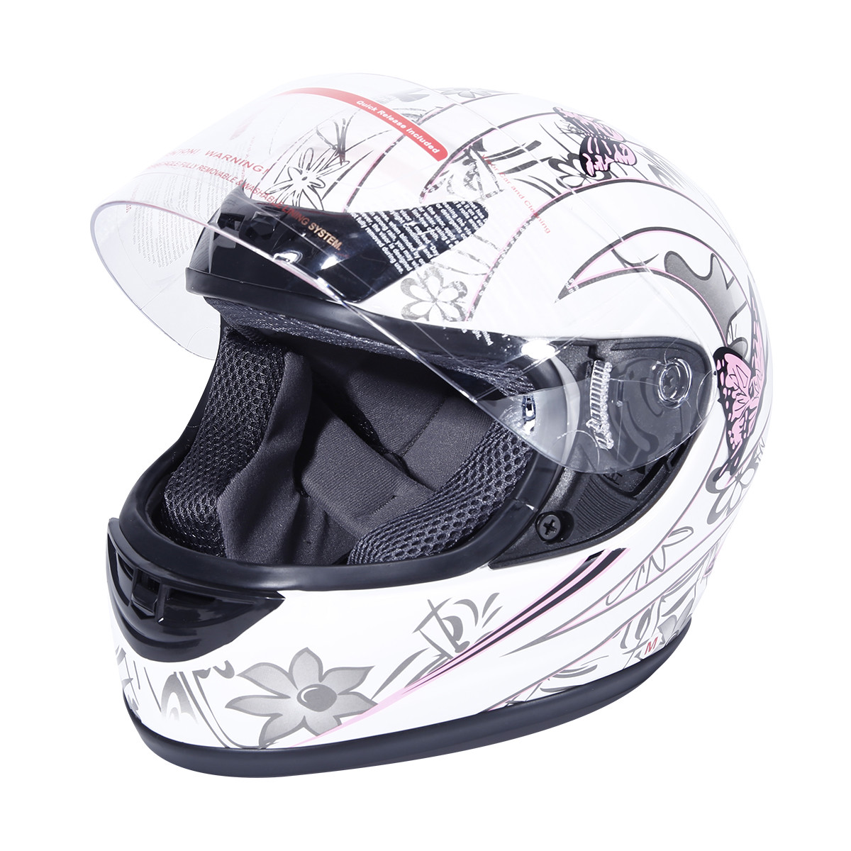 DOT Flip Up Full Face Helmet Motorcycle Adult Butterfly Street Bike S M L XL US