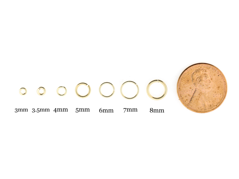 100pc- 3mm Gold 20ga, Gold Filled Open Jump Ring, Small Open Loops, Strong Split