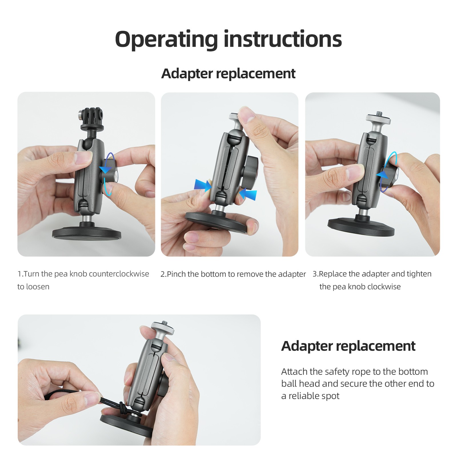 For Insta360 One X2/X3/RS Camera Aluminium Alloy Magnetic Mount Base Kits
