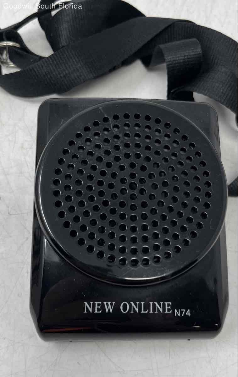 New Online N74 Black Portable Voice Amplifier Microphone Speaker No Tested