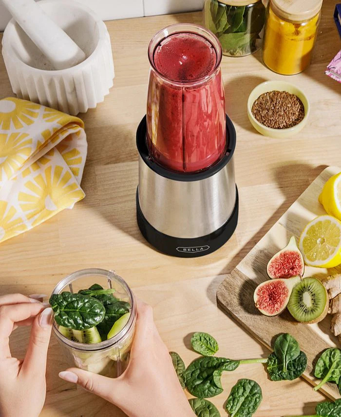 Bella 8-Pc. Personal 285-Watt Rocket Blender - Black