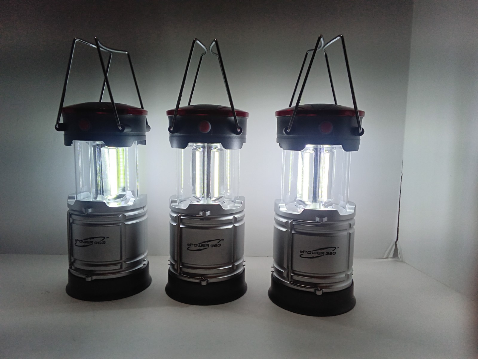 Lot of 3 ePower 360 Light Capsule Lantern,Emergency Light, EUC