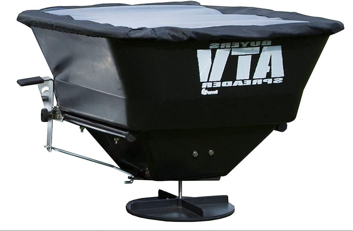 ATV Broadcast Spreader Ice Melt Fertilizer Dispenser 100 Lb Capacity