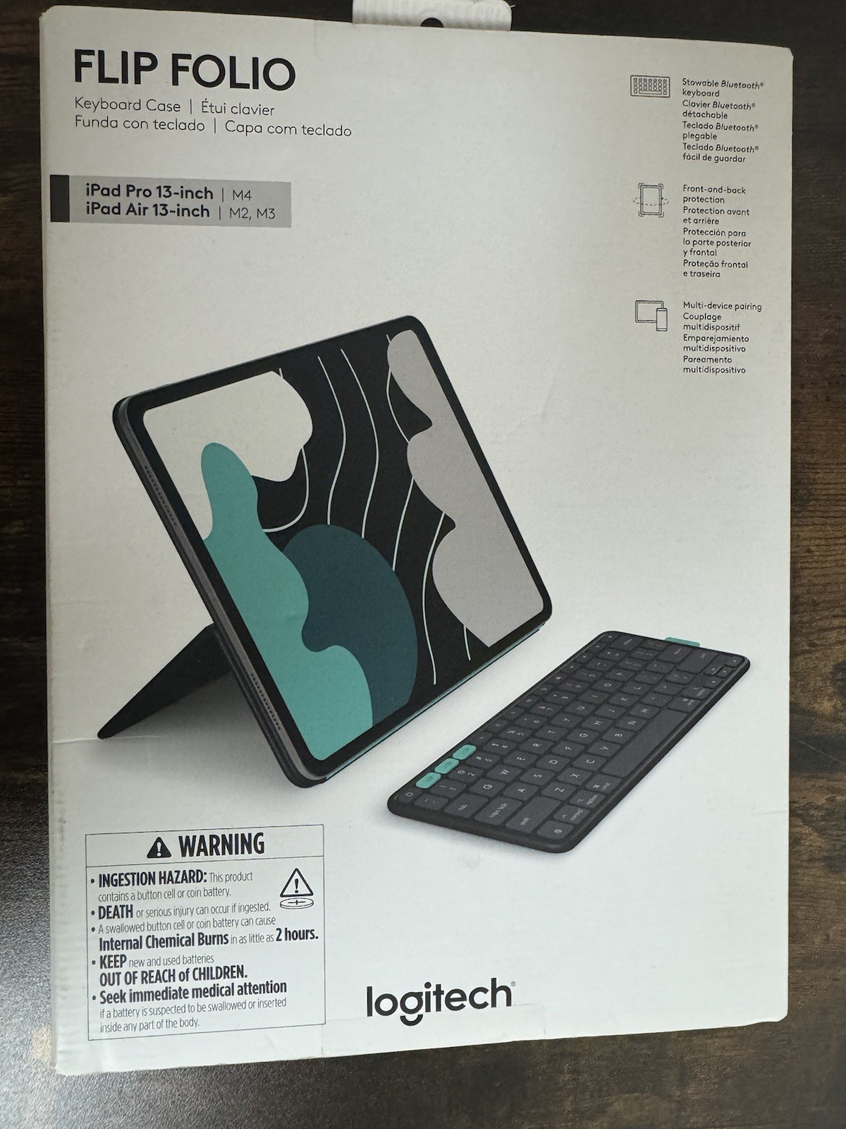 Logitech Flip Folio Keyboard Case for iPad Pro 13" (M4), iPad Air 13" (M2 & M3)