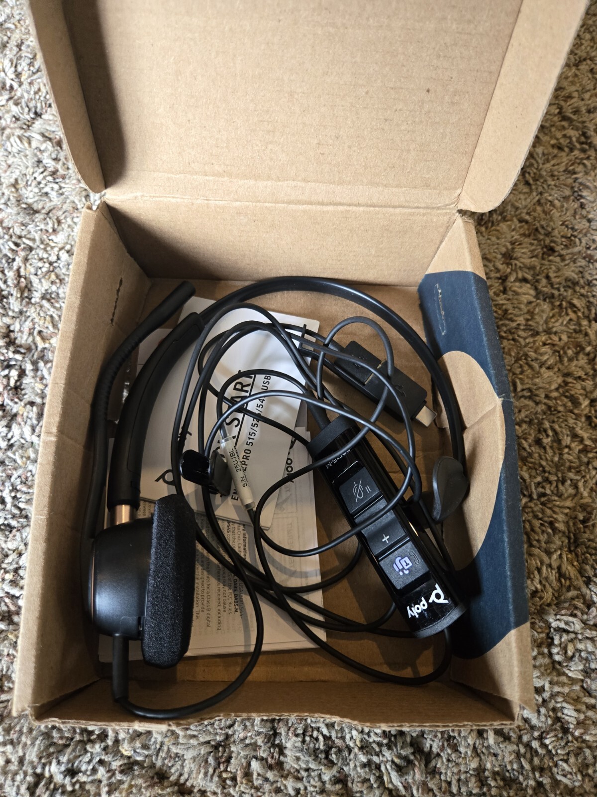 Poly EncorePro 515 Headset - USB-C, Wired, USB-A, on-ear, - 218271-01 Open Box