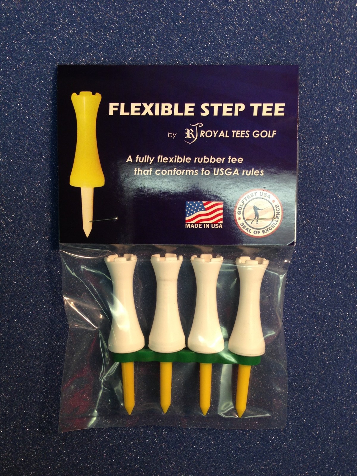 Royaltees R4 1-1/2" Pack, Flexible Golf Tees White