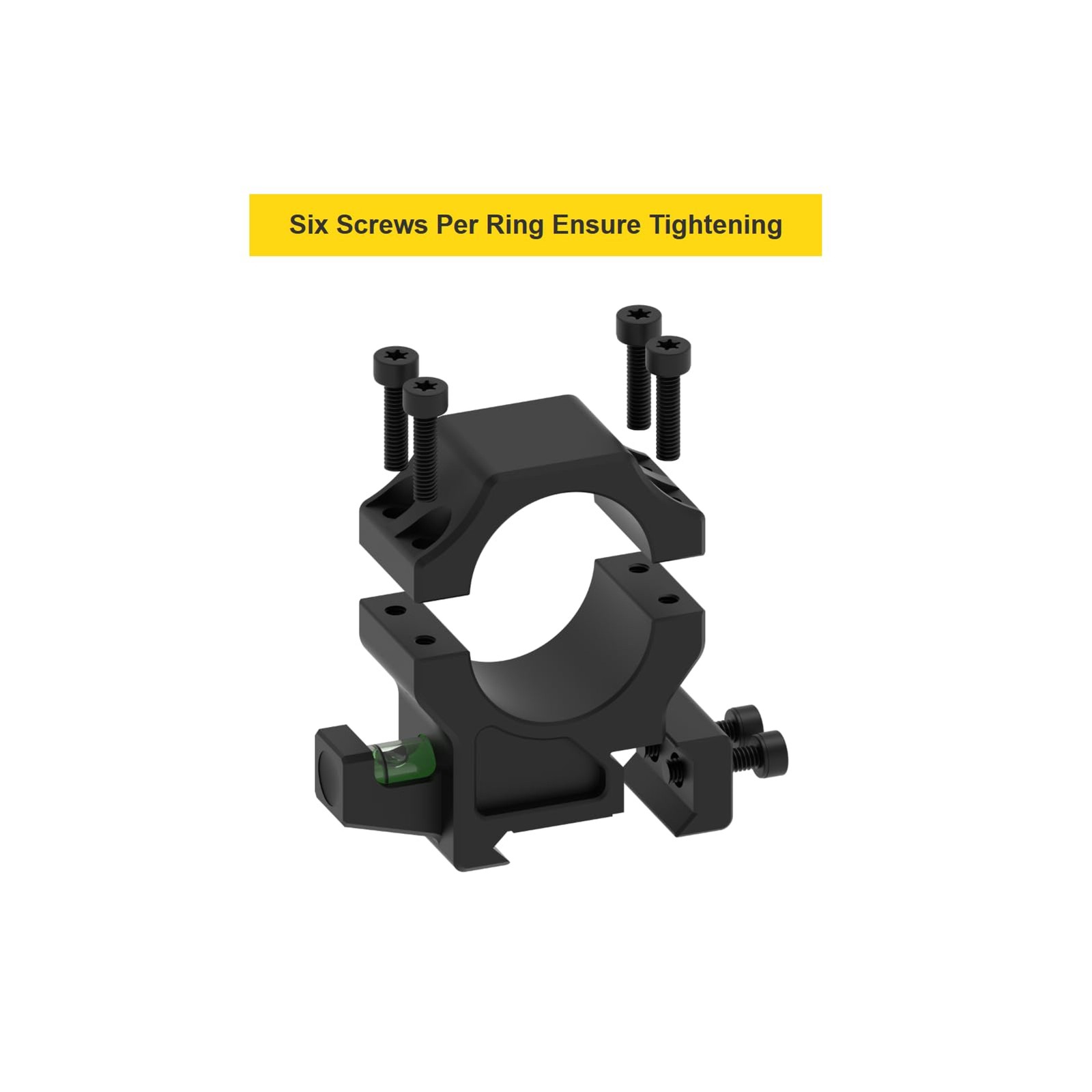 30mm Precision Scope Rings, Compatible with Picatinny Rails, 2 PCS | with Level