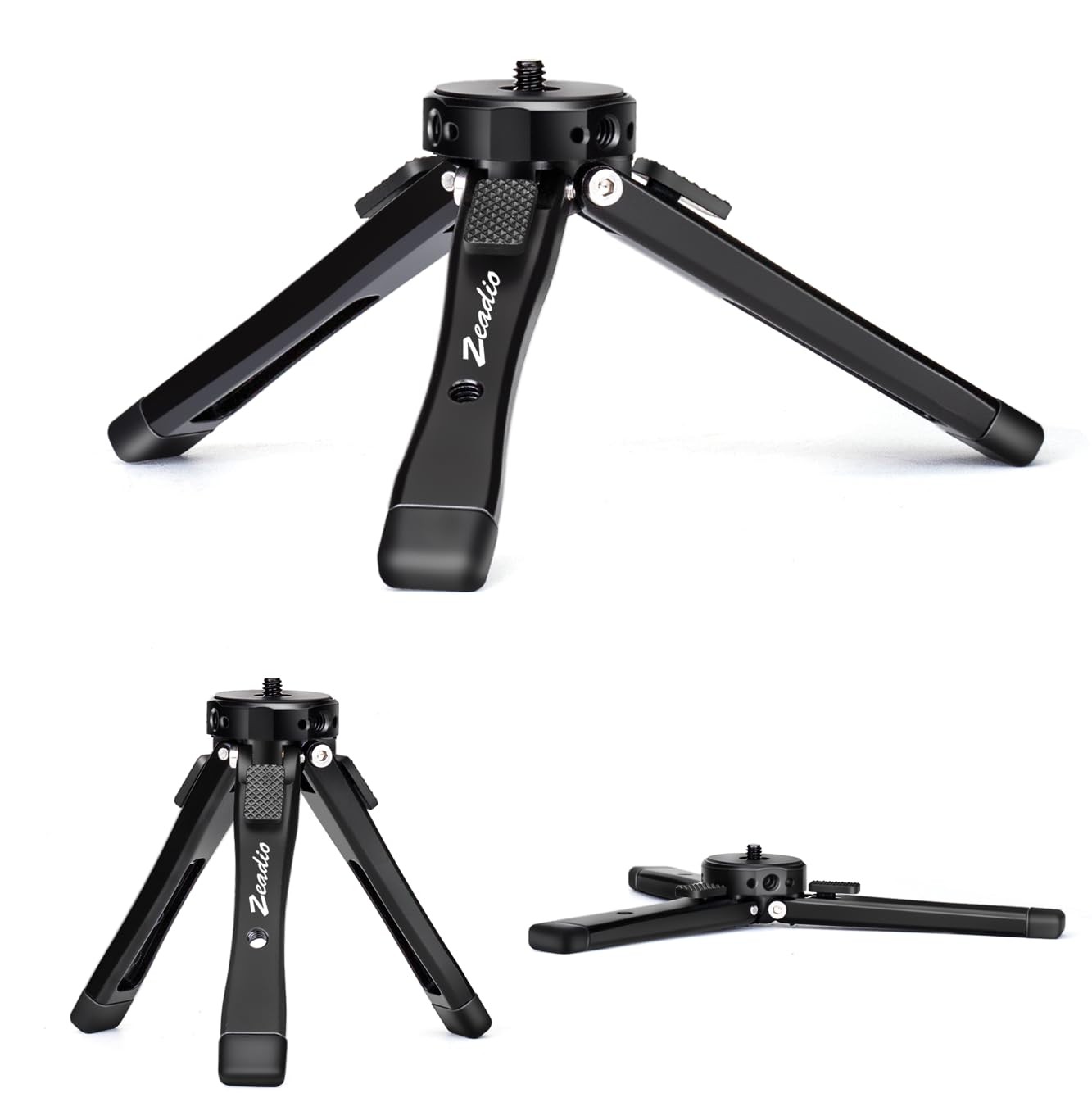Zeadio Heavy Duty Mini Metal Tripod Stand - Universal Small Table Tripod for ...