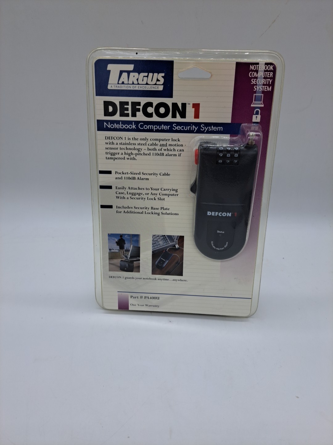 Targus DEFCON 1 Notebook Computer Security System Lock Part #PA400U NEW SEALED