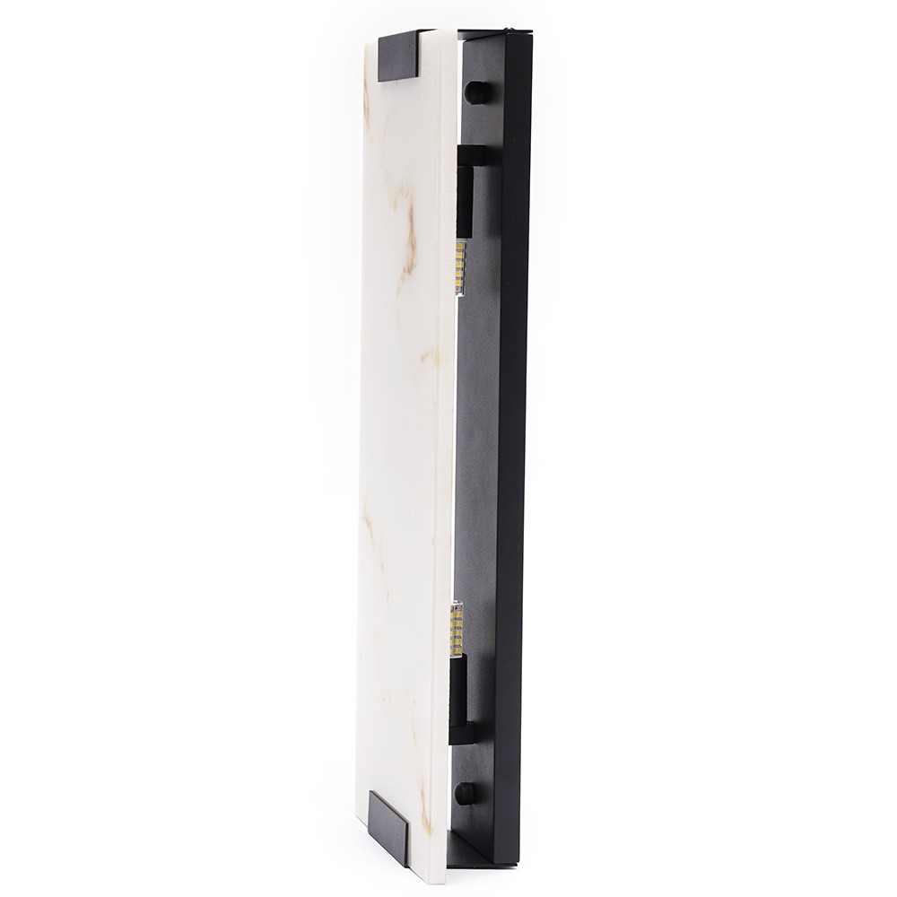 Marble Wall Light Hand Carved Alabaster Rectangular Sconce LED Indoor Wall Lamp