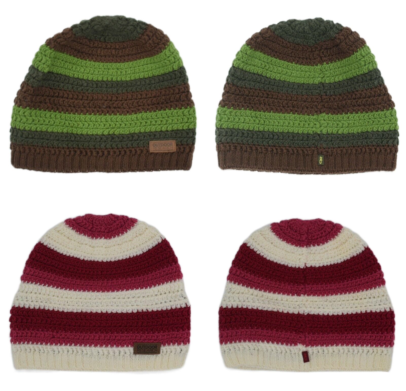 New Outdoor Research Women Girl Crochet Beanie Striped Soft One Size