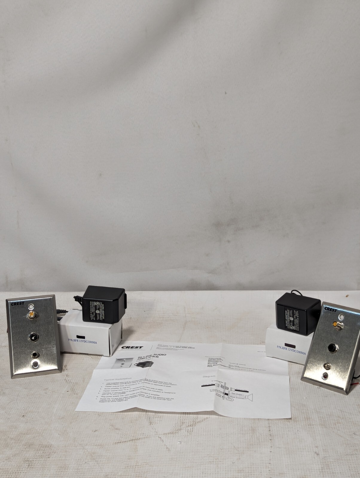 Crest Healthcare 114782 In-Line Audio Amplifier - Complete Set