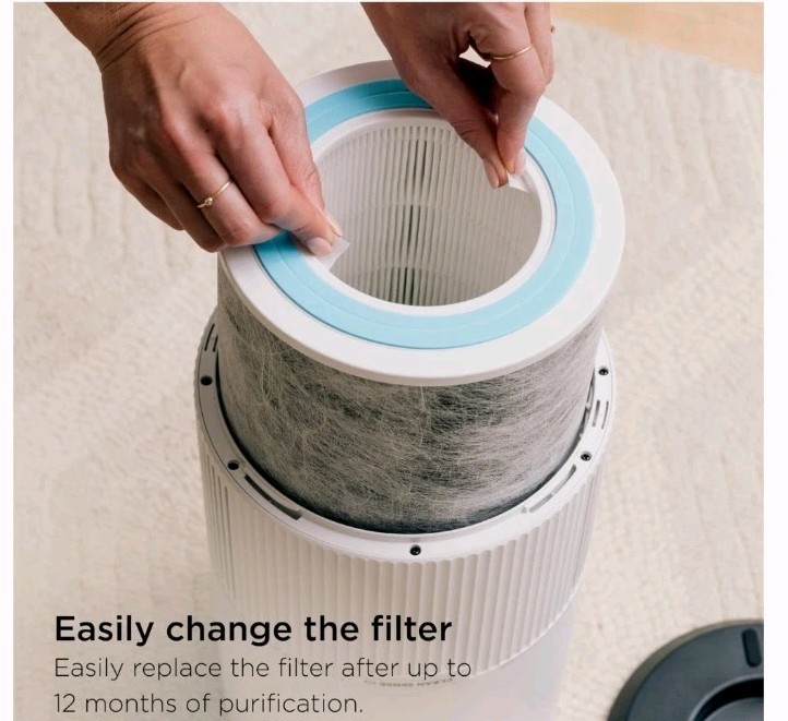 Shark HP102 Air Purifier with True HEPA Clean Sense IQ, Odor Lock - White NEW