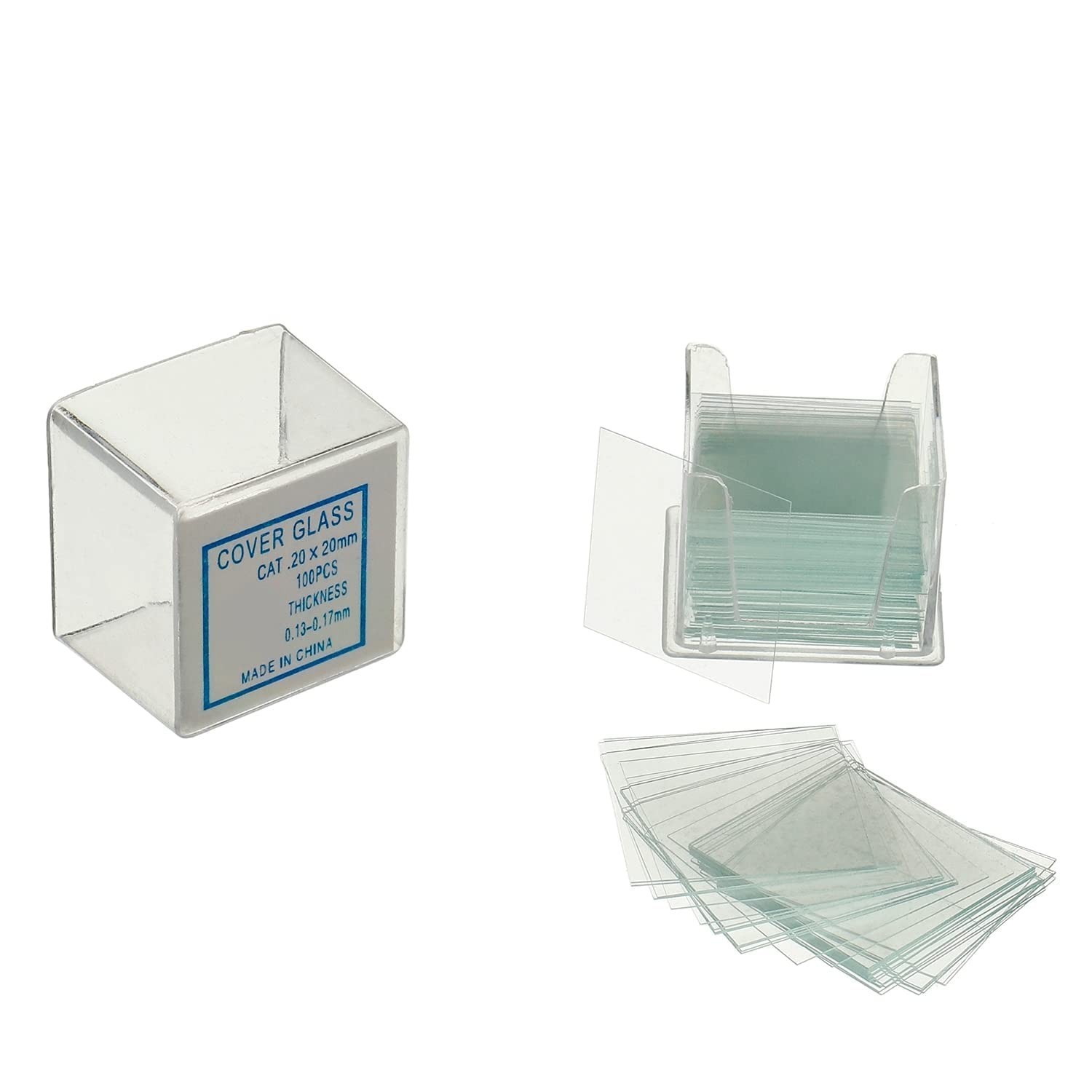 50 Pcs Ground Edge Pre-Cleaned Microscope Slides and 100 Pcs Pre-Cleaned Micr...