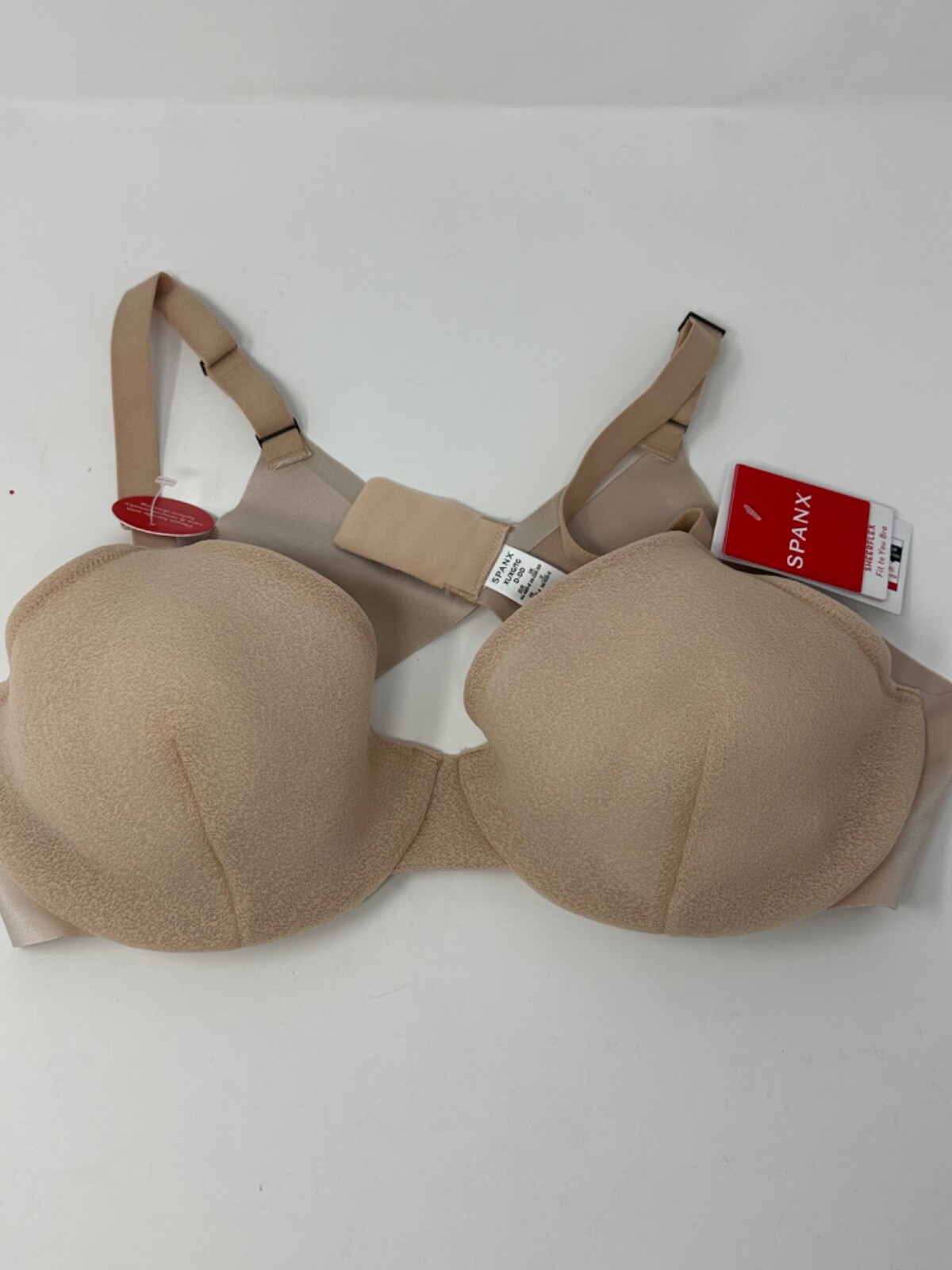 NEW Spanx Sz XL A-C Champagne Beige SheerFlex Fit To You Bra Unlined 30071R W2