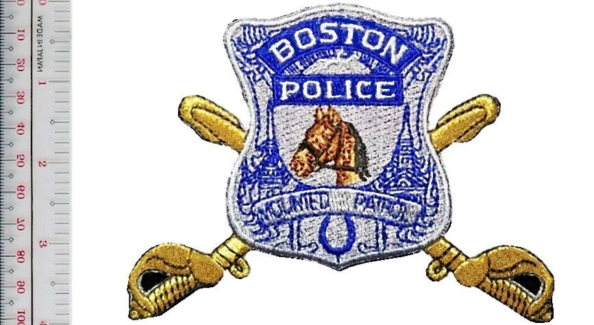 Boston Police Department Mounted Patrol Horse Patrol Unit Crossed NO TARIFF
