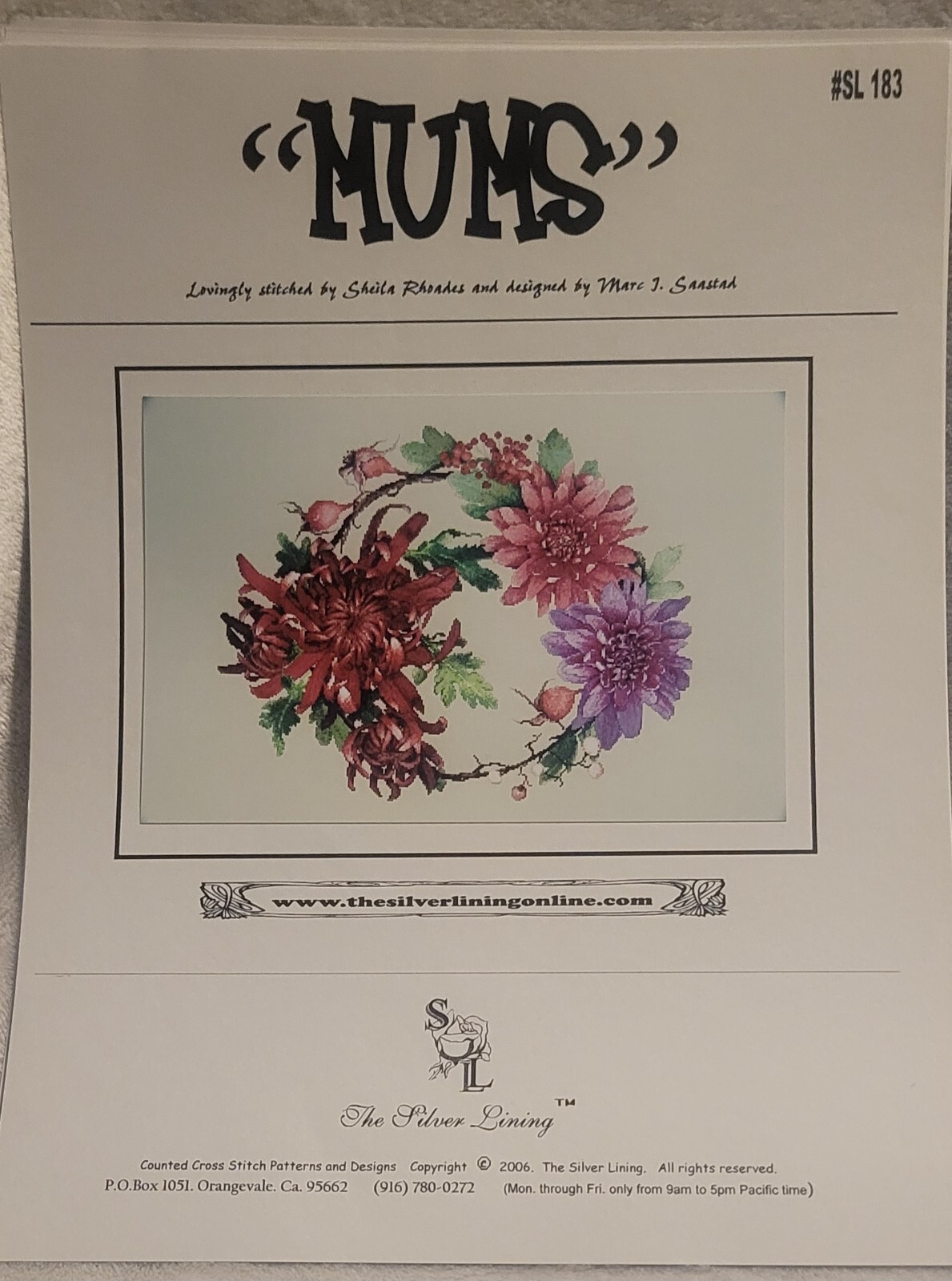 The Silver Lining - "Mums" #SL 183 - Marc I. Saastad, Designer