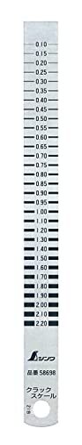SHINWA Sokutei Crack Scale 15cm Ruler Type 58698 Material: Stainless steel