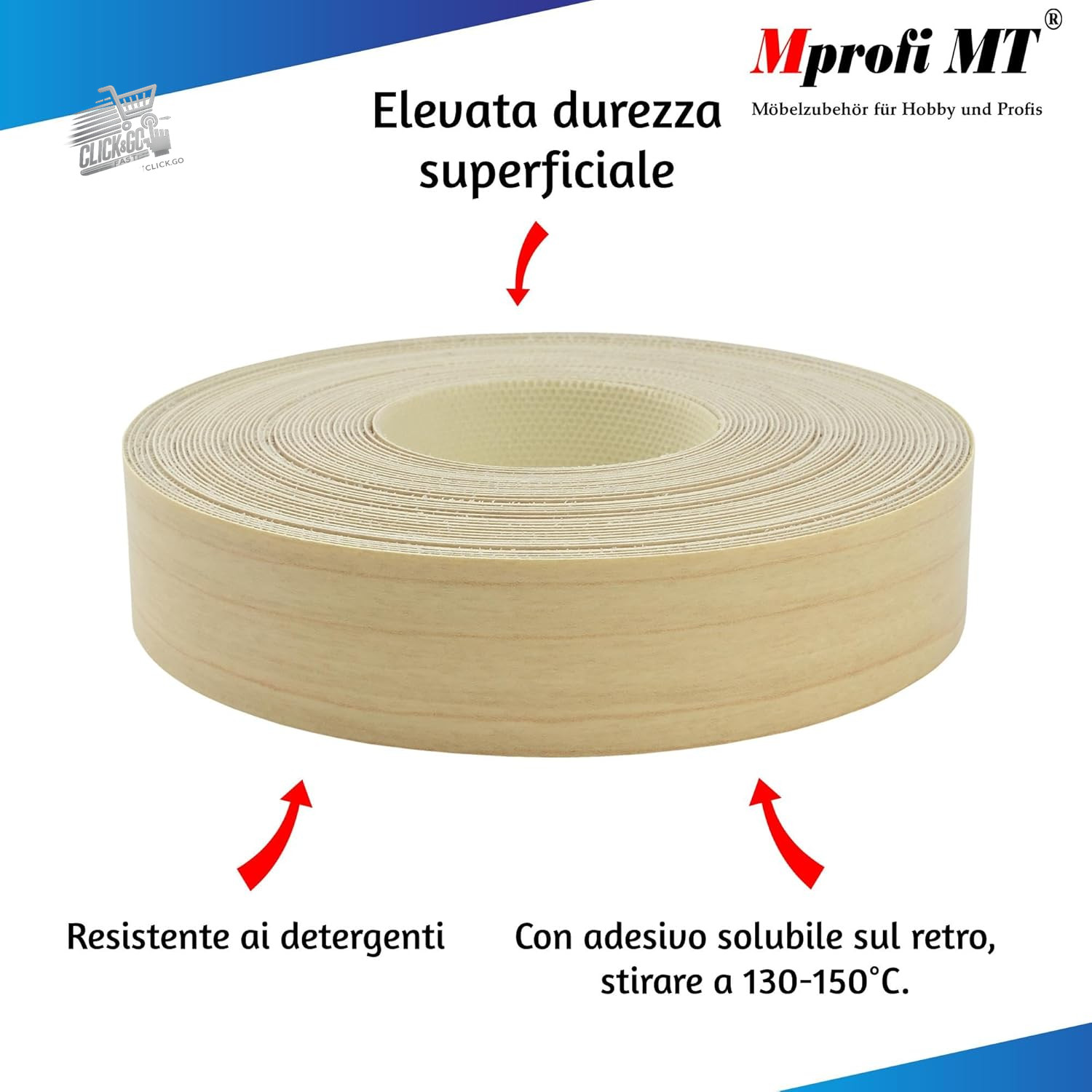 Heat Adhesive Steel Edge 22mm x 10m Melamine Edging Kitchen Furniture Shelves