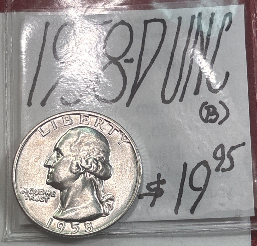1958-D Washington Silver Quarter (UNC) Uncirculated Condition! ENN Coins