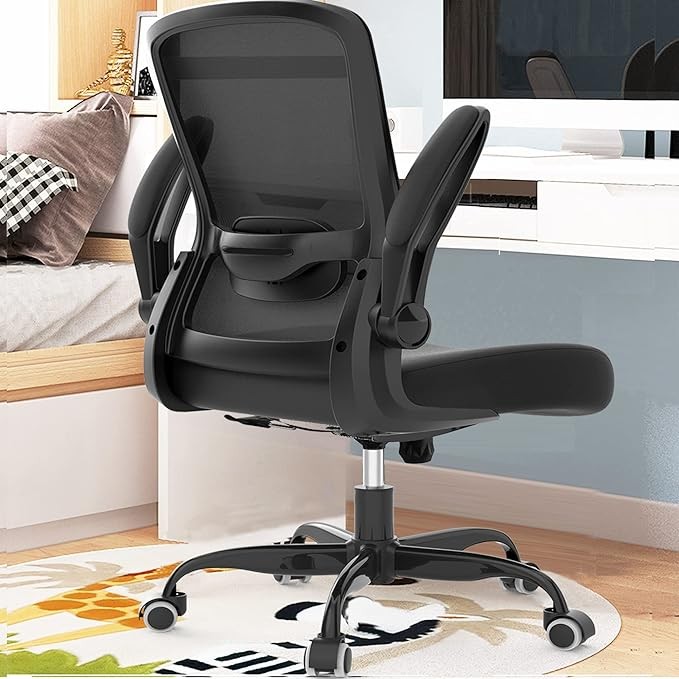 Mimoglad Office Chair Ergonomic Desk Chair Adjustable Lumbar Support - BLACK
