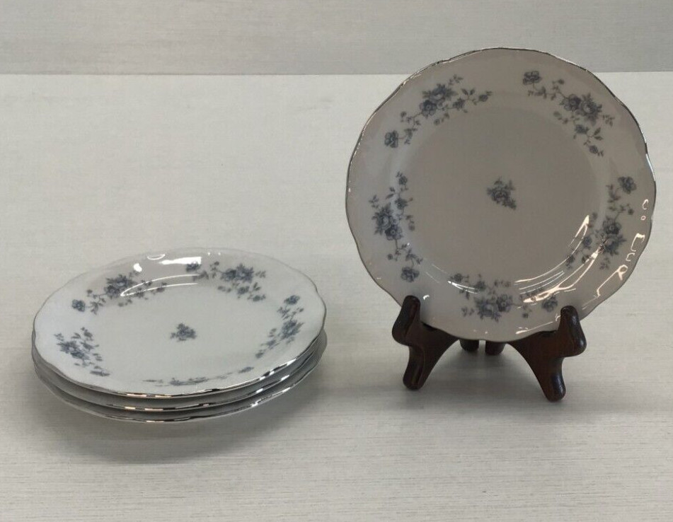 Johann Haviland Bavaria Blue Garland -Set of 4 Bread/Side plates