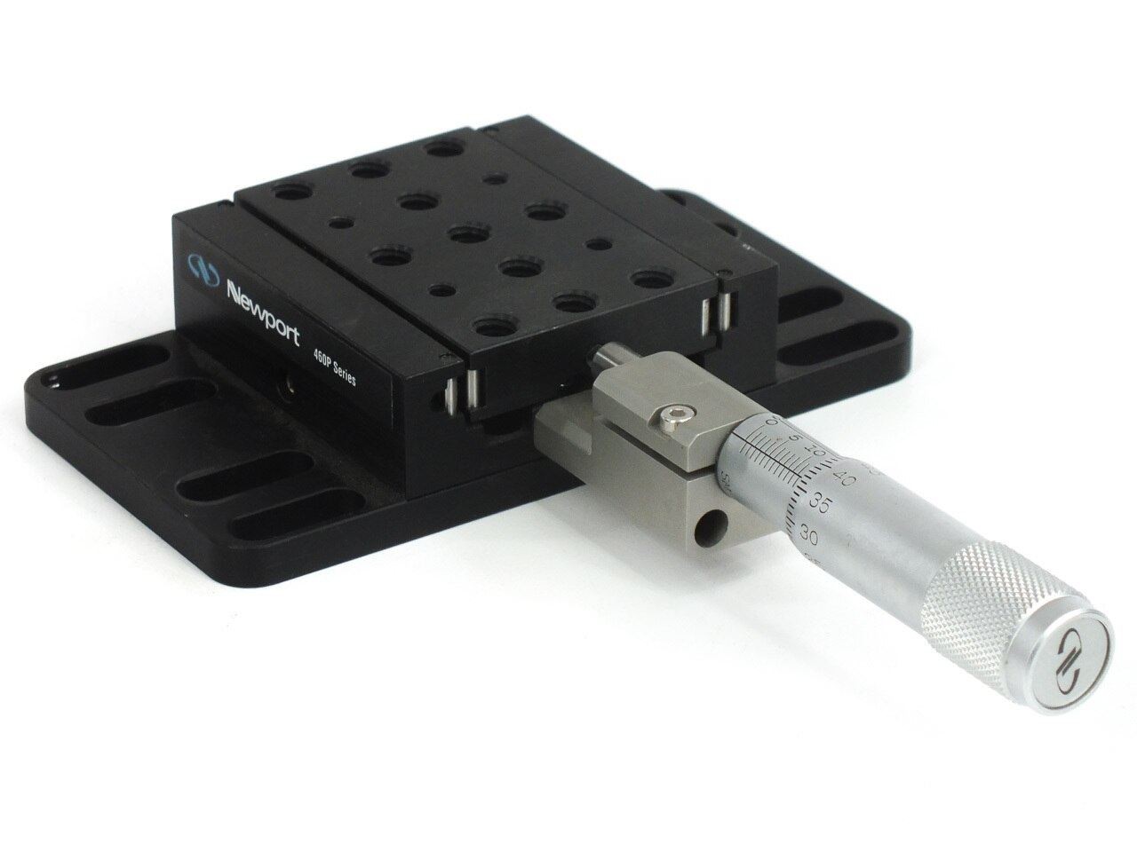 Newport 460P-X Ball Bearing Linear Stage SM-25 Vernier Micrometer 25mm Travel