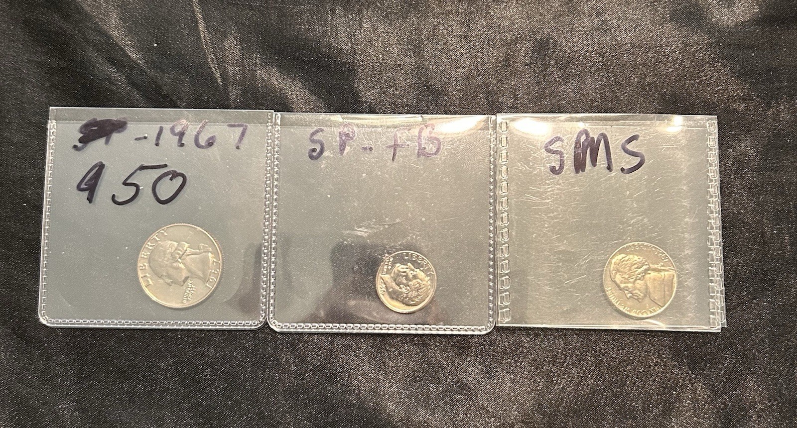 1967 Special Mint Set ~ Partial Set ~ 25C, 10C, 5C