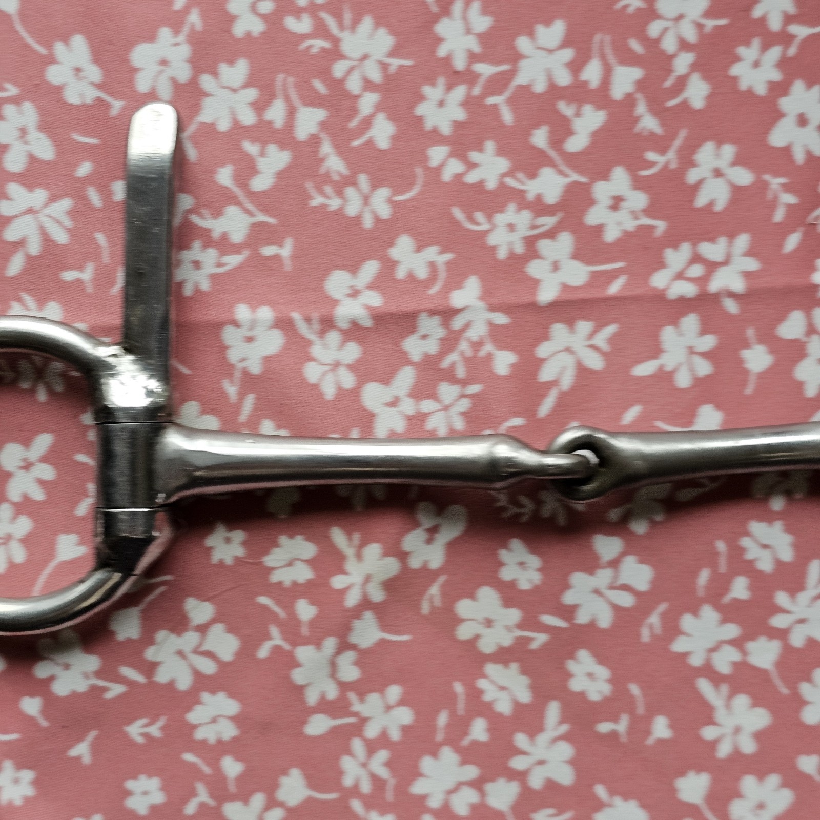 Half Cheek Smooth Snaffle Driving Bit 4 7/8" Single Jointed Used