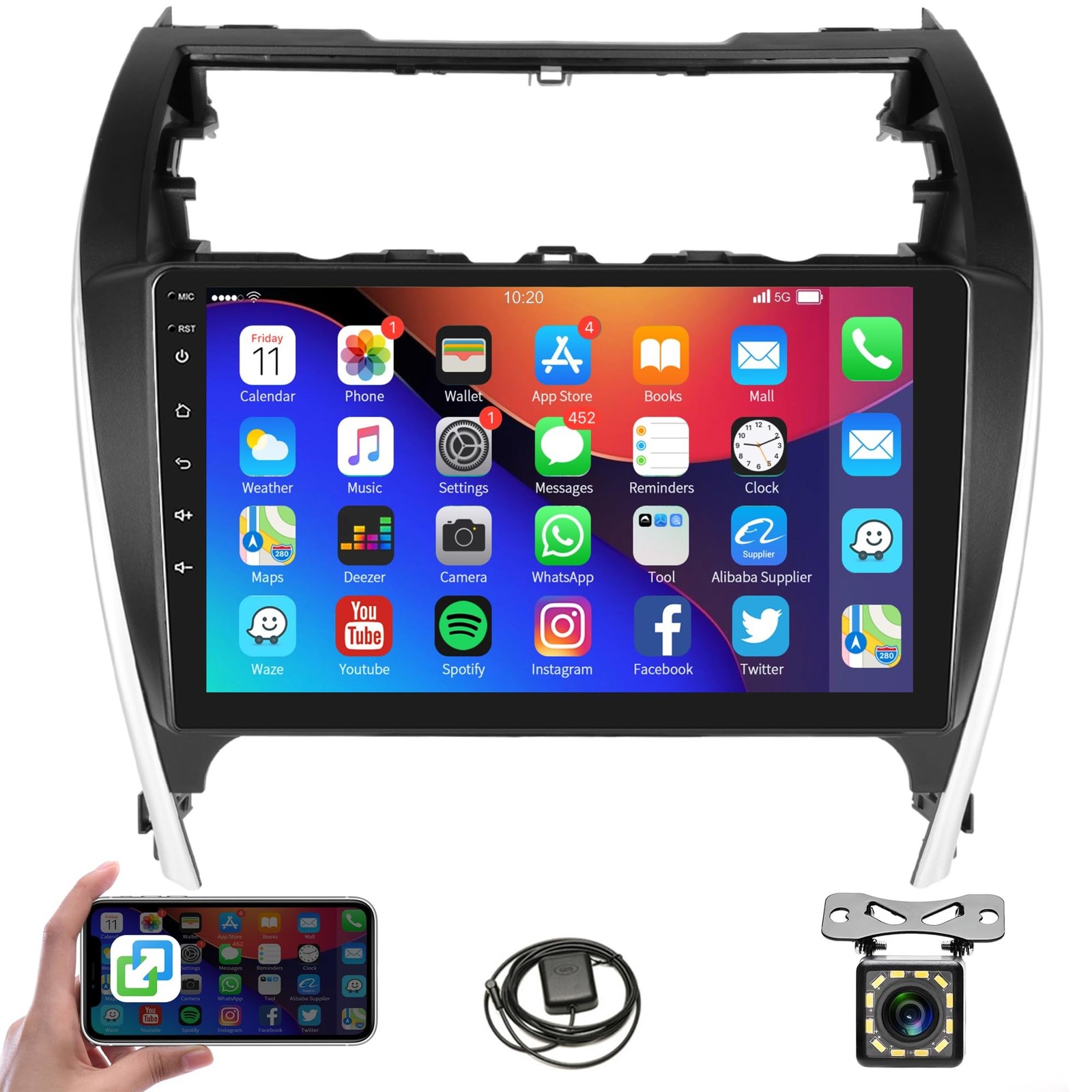 Rimoody Car Radio Stereo for Toyota Camry 2012 2013 2014, Android 10.1 inch T...