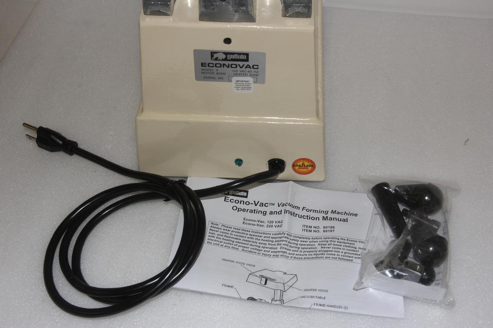 BUFFALO 80186 120VAC Econo-Vac Vacuum Forming Machine