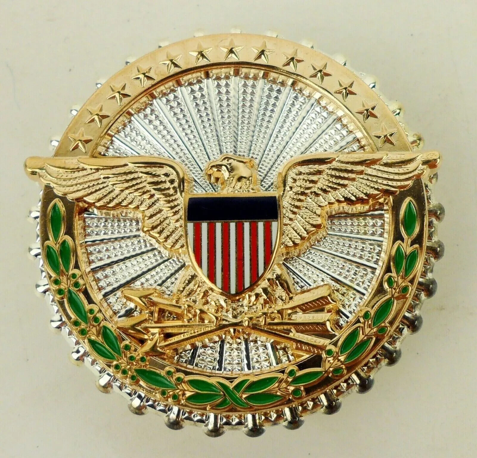 METAL US OFFICE OF THE SECRETARY OF DEFENSE BADGE OSD IDENTIFICATION BADGE