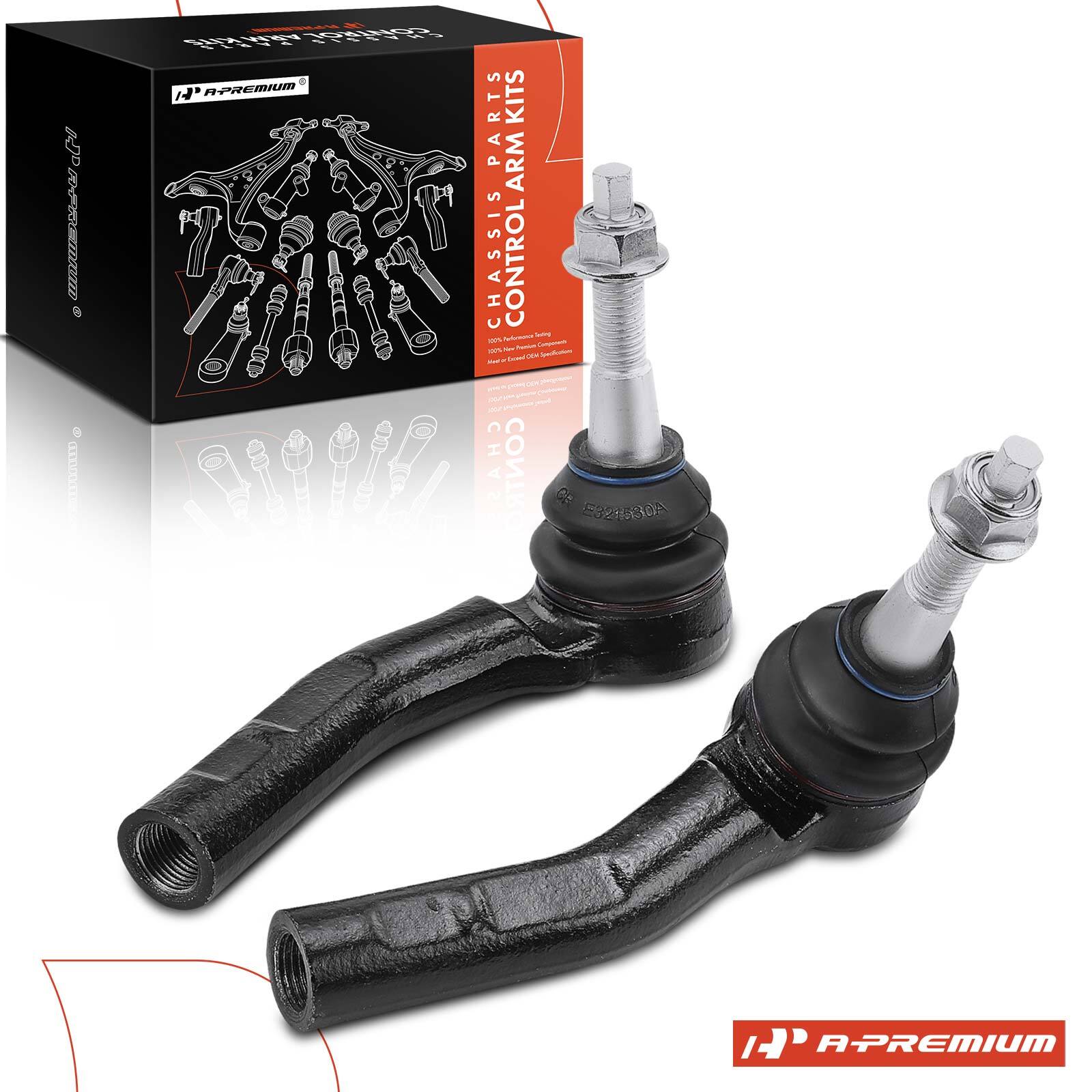 A-Premium 2x Outer Tie Rod End for Buick LaCrosse 10-13 Regal 12-16 Cadillac XTS