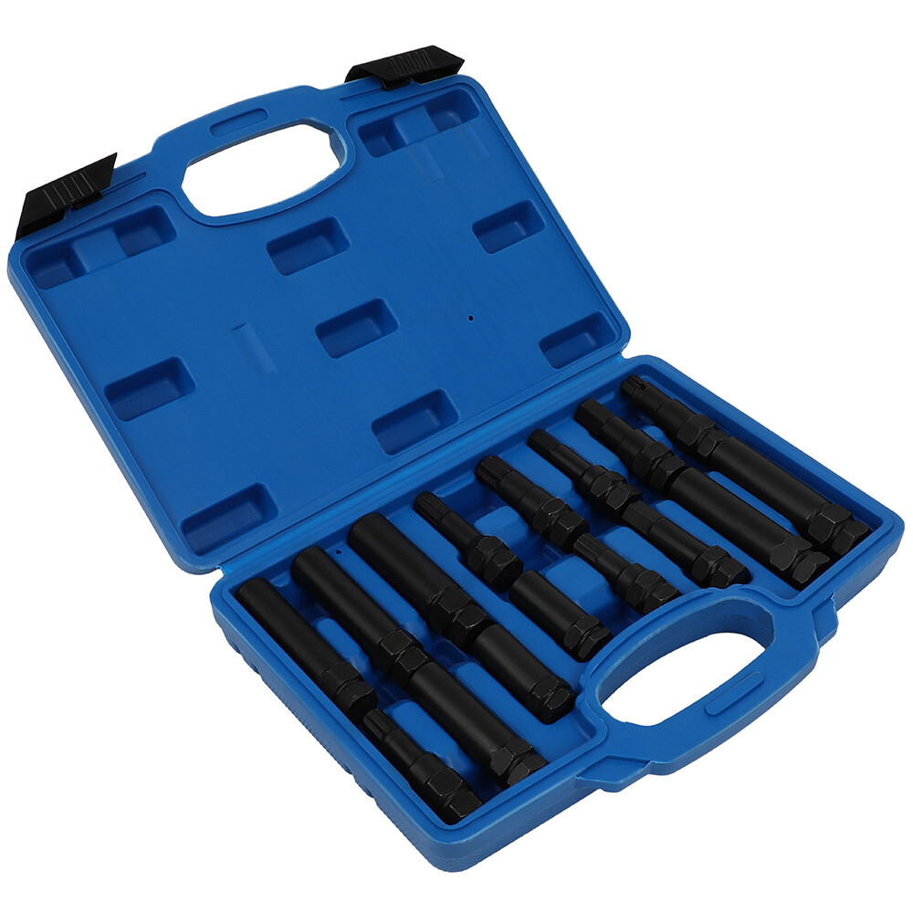 New 16 PCS Security Locking Lug Nut Master Key Set Wheel Lock Removal Kit Tool