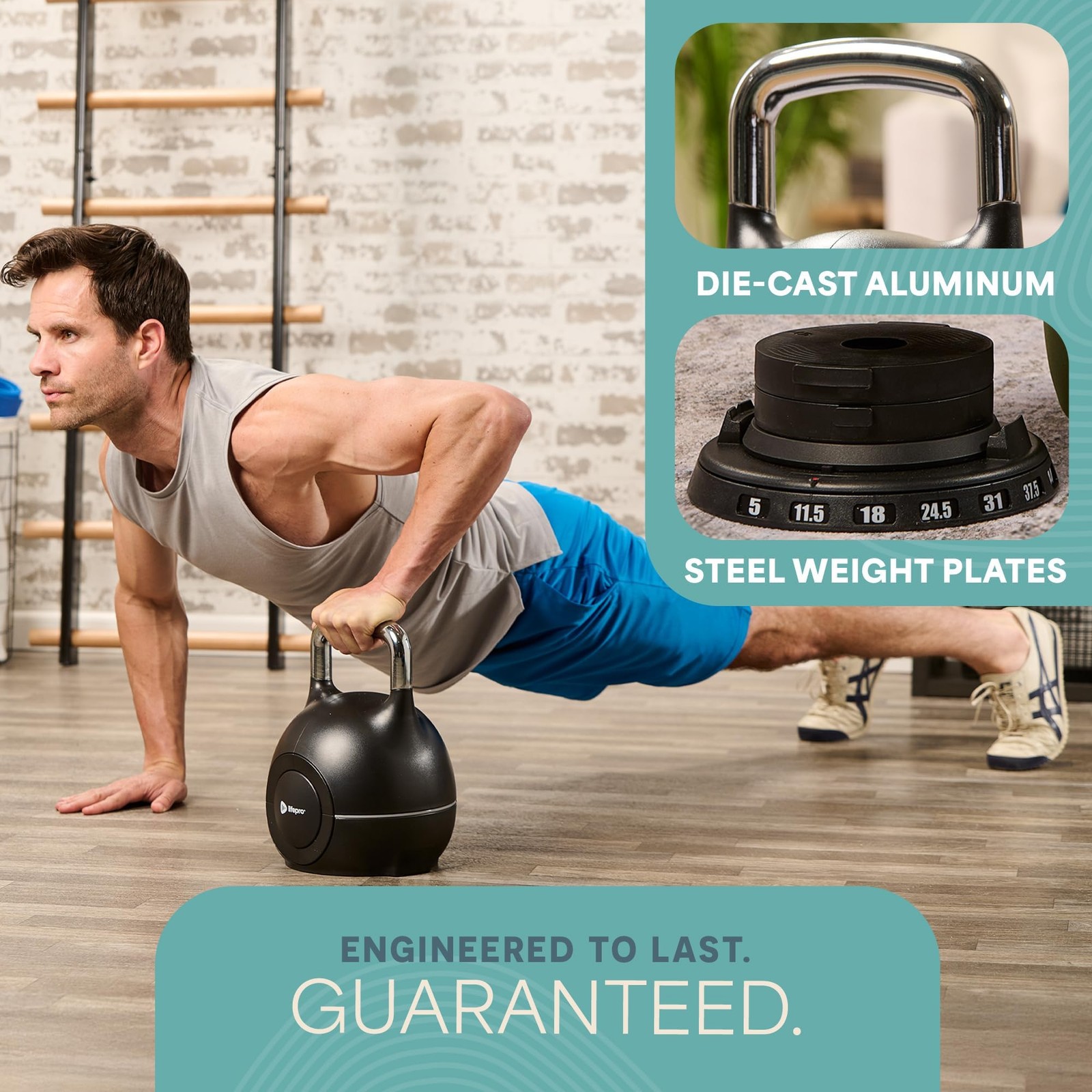 Boulder Adjustable Kettlebell – 7-in-1 Kettlebells Adjustable Weight Set for ...