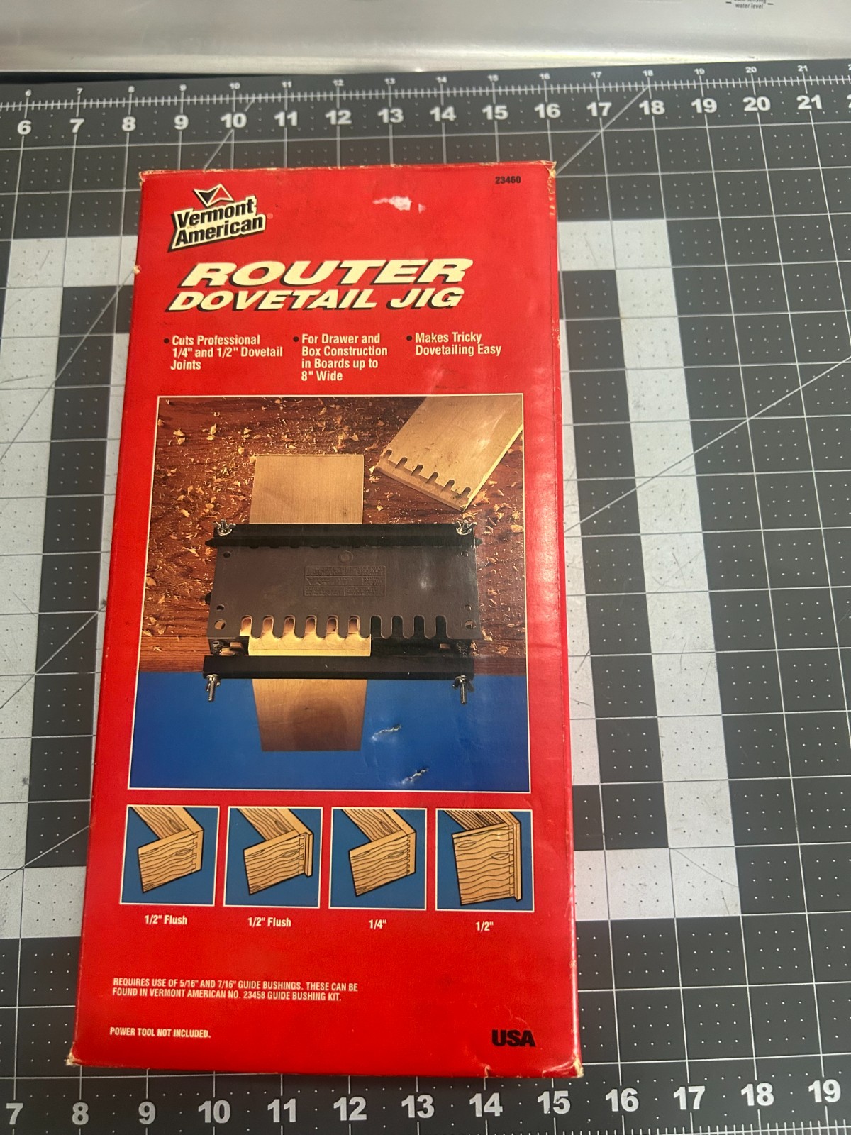 NOS Vermont American Router Dovetail Jig 23460 USA 1/4” 1/2” Box Joint Woodwork