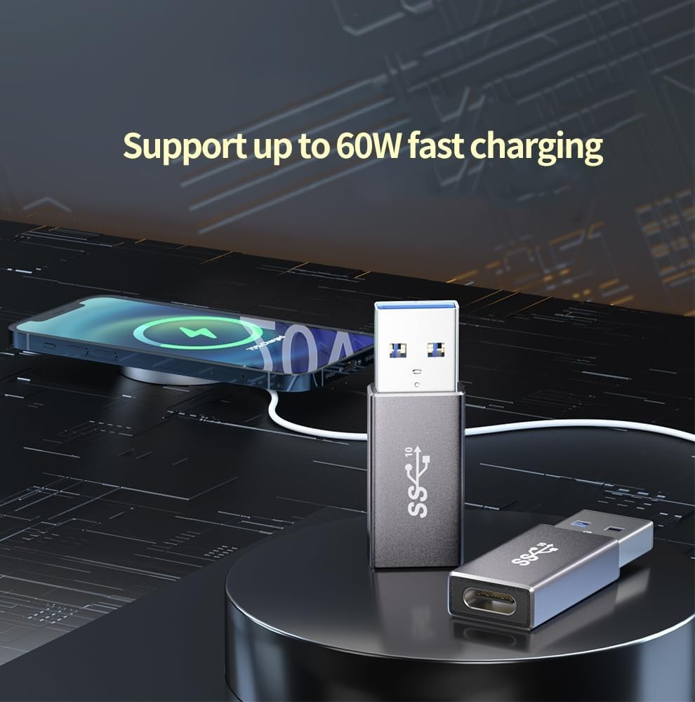 [10Gbps] One-Sided High-Speed USB 3.2 Gen 2 Adapter - Single-Chip Silver