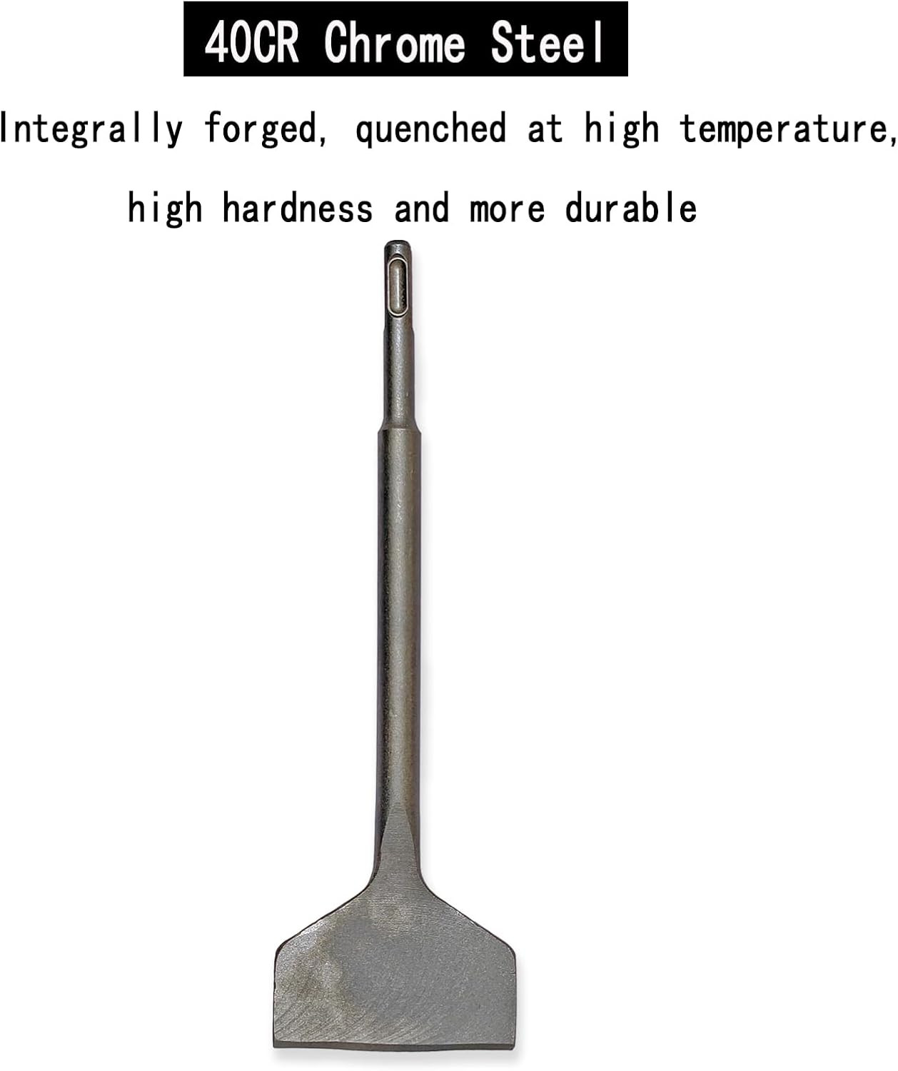 SDS plus Chisel, Tile Removal Tool, 3”Wide,Thin Set Removal Tool, Suitable for D