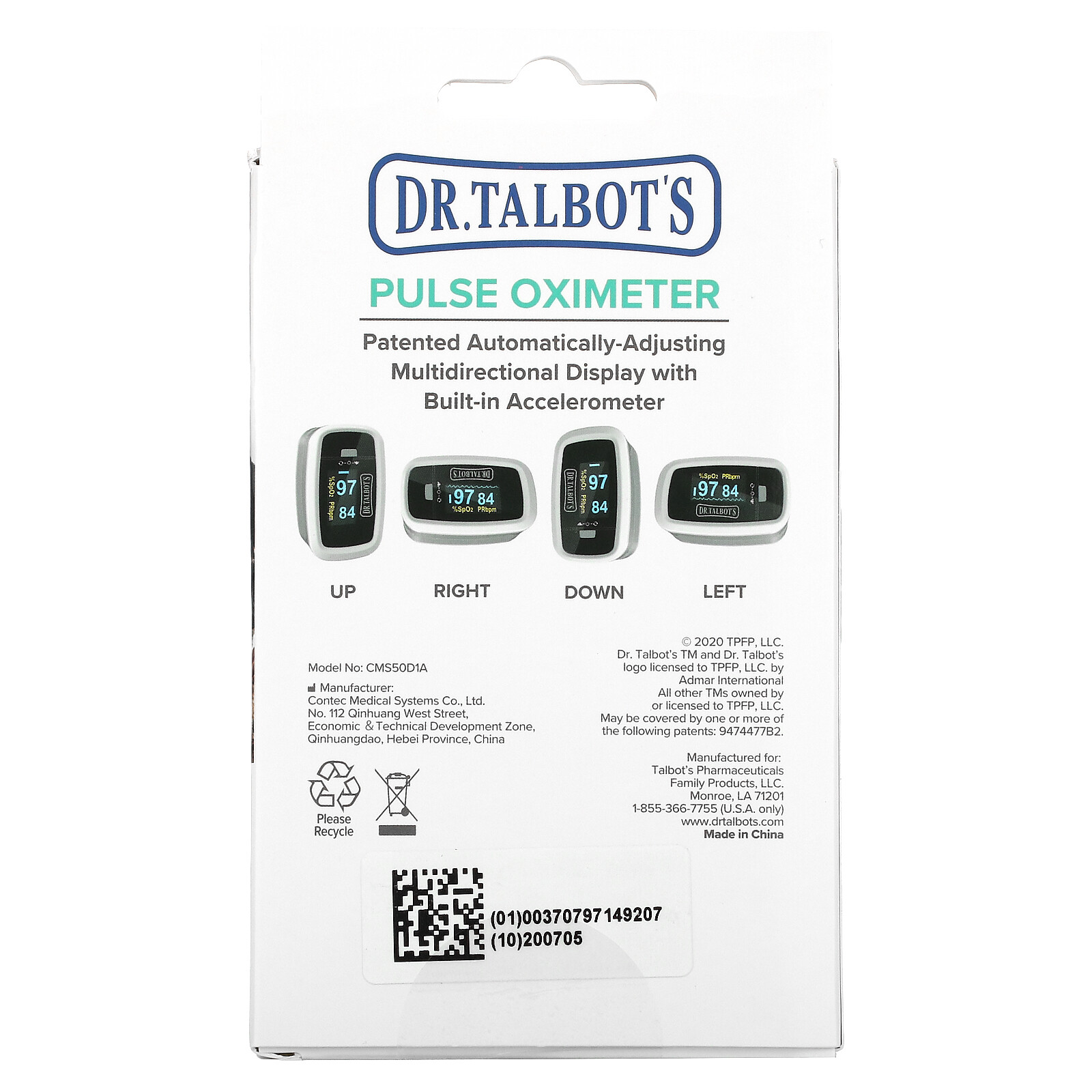 Pulse Oximeter, Black, 1 Pulse Oximeter