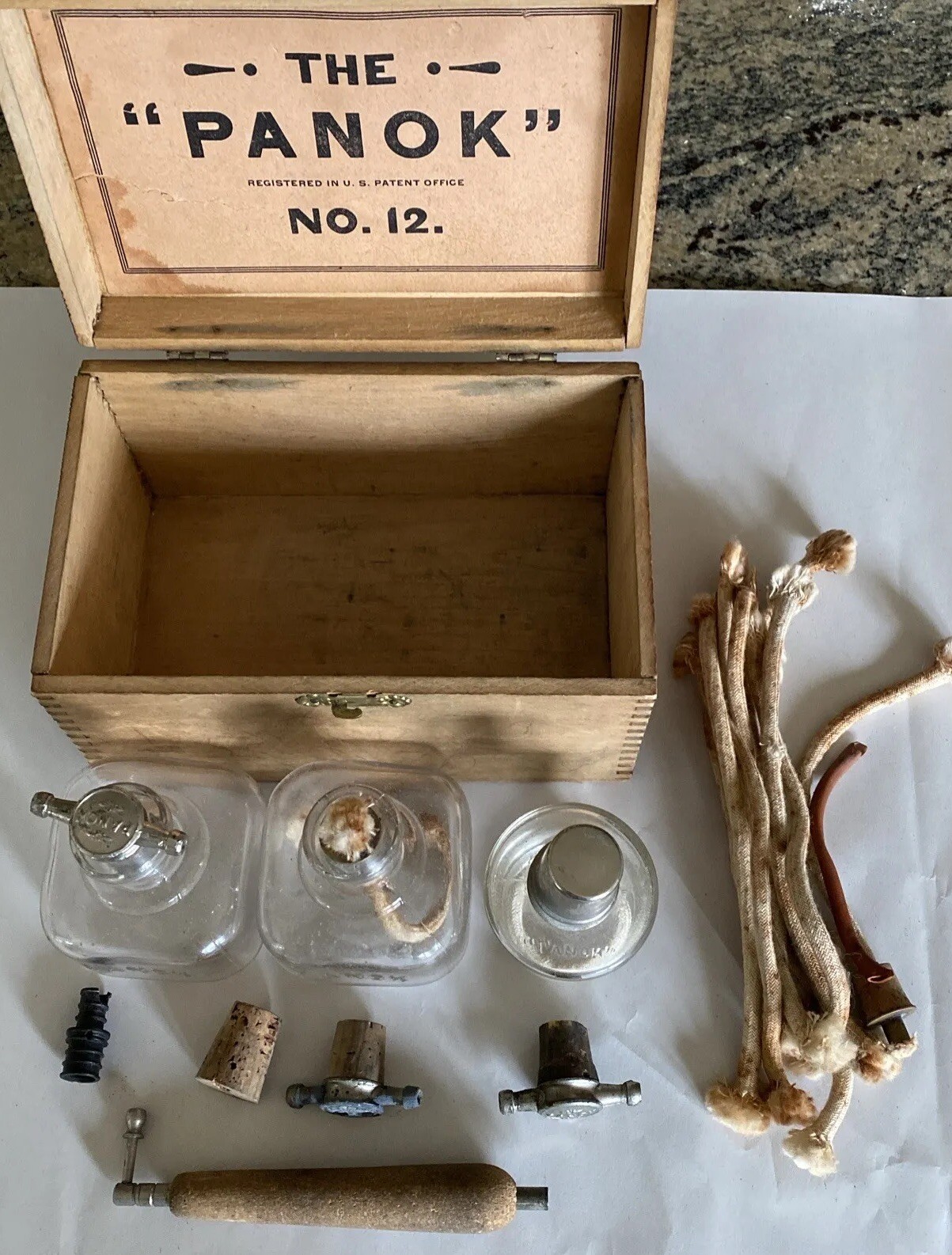 VINTAGE ANTIQUE PANOK NO. 12 PYRO-TOOL PYOGRAPHY SET - WOODBURNING SET
